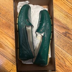 Gucci Emerald Green Leather Loafers